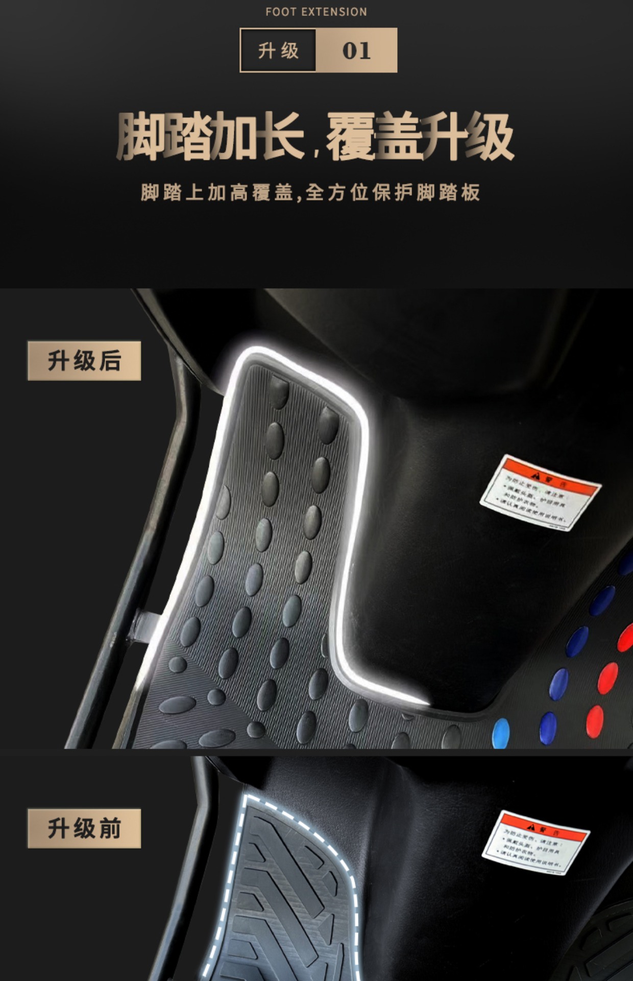 Suitable for Honda F125 Foot Pads Motorcycle Modification Accessories Thickeneded Foot Pads Honda Nwf125