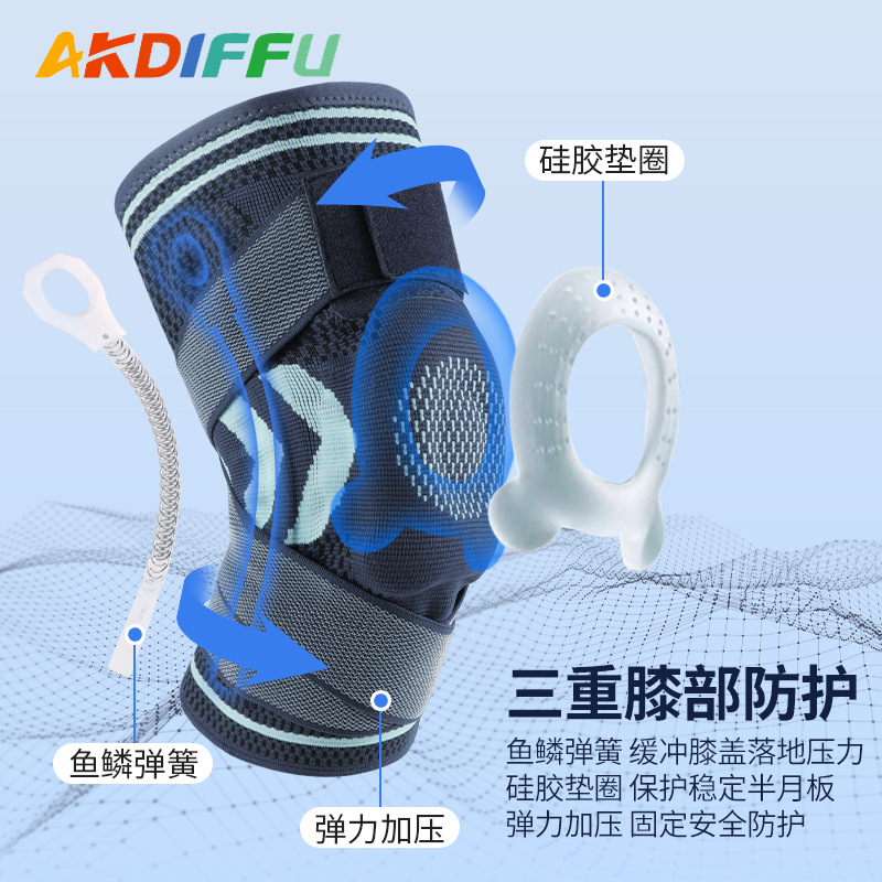 Rodilla deportiva de verano correa de resorte de silicona presurizada rodilla antideslizante mujer y hombre cuerda de salto de acondicionamiento al aire libre