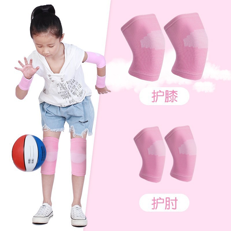 子供の夏の薄い膝パッド、スポーツ肘パッド、学生落下防止ランニングバスケットボール縄跳び保護具セット、足首パッド、手首パッド|undefined