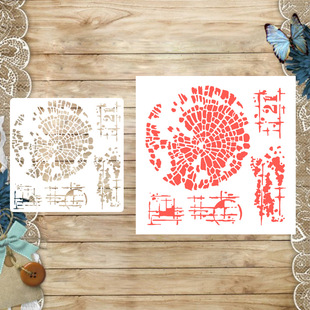 Cross-Border Dropshipping Masking Board Floor Pattern Hollow Carving Plastic Hand-Painted Graffiti Spray Hand Account Decoration Template