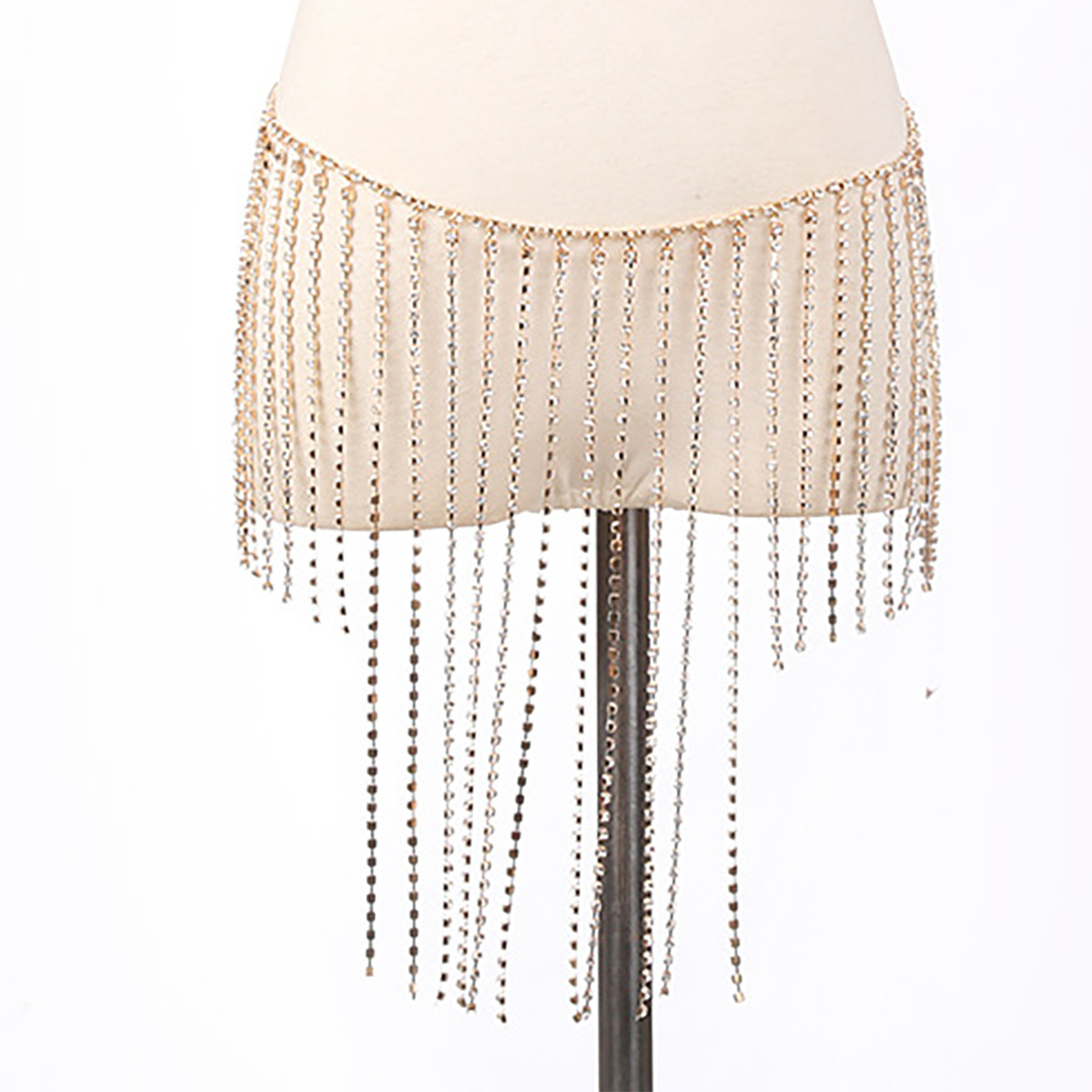 Joyería transfronteriza europea y americana moda de verano rhinestone sujetador falda traje sexy discoteca cadena de la cintura borla cadena del cuerpo femenino