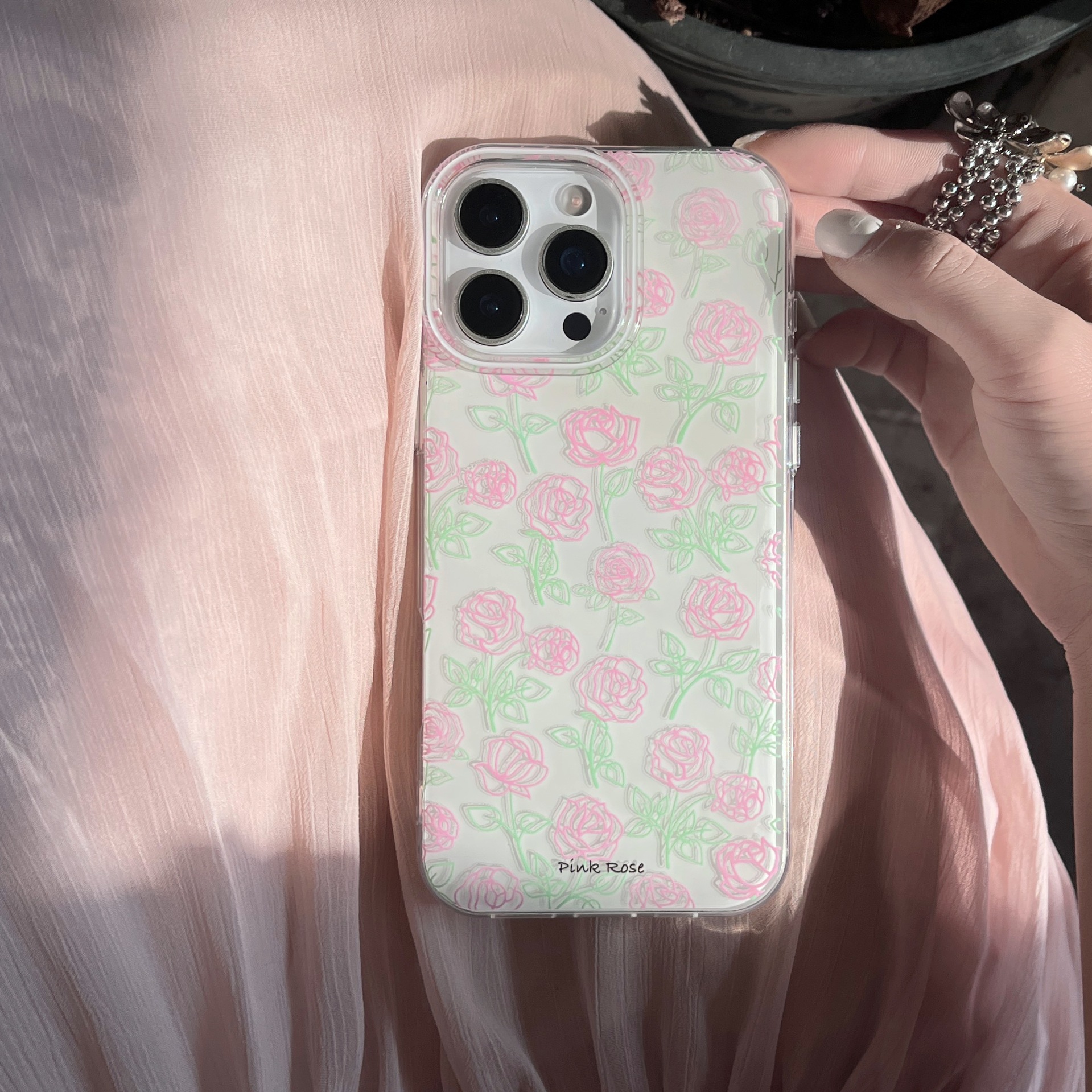 Corazón de niña coreana rosa para Apple 15Pro/16Pro funda para teléfono móvil 14/13 nuevo nicho de 16PM