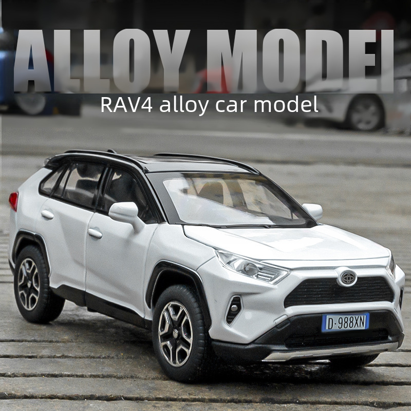 Jia Ye 1:32 RAV4 Alloy Off-Road Car Six-Door Simulation Car Model with Sound and Light Rebound Children's Toy