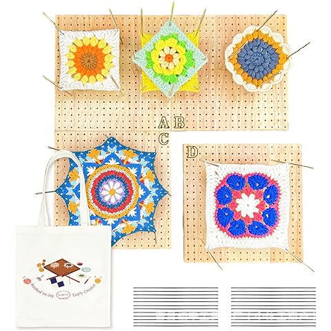 Cross-Border Bamboo Magnetic Crochet Hook Project Board Household Removable Wooden Hole Board Weaving Shaping Board