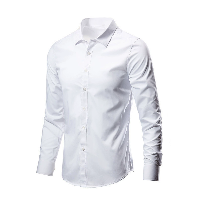 Рубашка, белый классический пиджак для досуга, slim fit, корейский стиль
