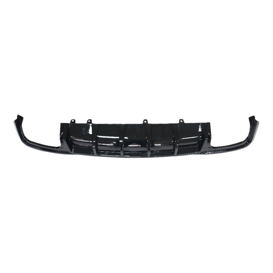 Audi Gloss Black Rear Lip Diffuser for Audi A7 A7L S7 19-25 (Big Surrounded) - gloss-black-rear-lip