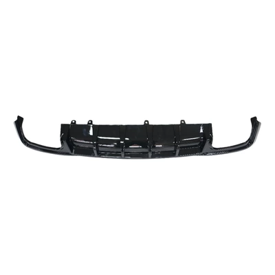 Suitable for 19-25 Audi A7A7L Modified S7 Blade Rear Lip Bright Black Rear Tail Lip Rear Diffuser Four Tail Pipes (Big Surrounded) - blade-style-glossy-black-rear-lip