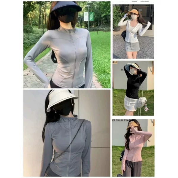 Dropshipping cross-border ice silk sunscreen clothing for women, 2026 new summer UV protection loose and versatile sun protection clothing