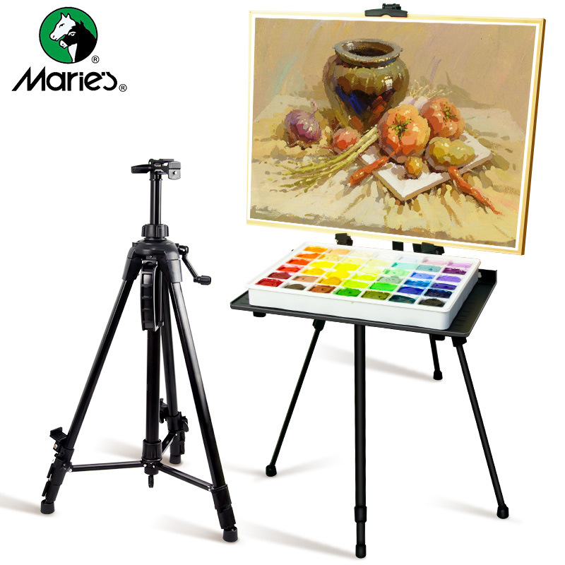 Marley caballete portátil plegable de metal de caballete de arte estudiante pintura especial bandeja soporte de almacenamiento en rack herramienta