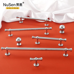 French-style cabinet pulls for import trade, pure copper, bright silver, cream style, modern minimalist single-hole drawer cabinet handles