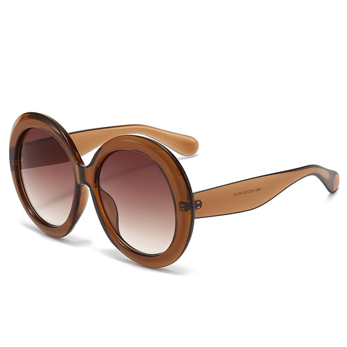 Cool square European and American fashion round large frame sunglasses for women cross-border trendy sunglasses street style personalized trendy sunglasses