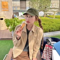 原单高版本RL拉夫刺绣小马标五色夹克新款上衣外套女百搭显瘦时尚