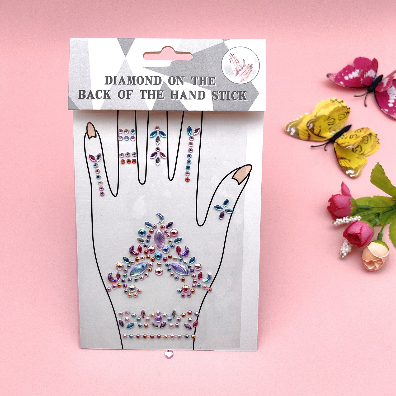 Nueva mano transfronteriza pegatinas decorativas acrílico música Festival Navidad joyería rhinestone manicura uñas pegatinas princesa