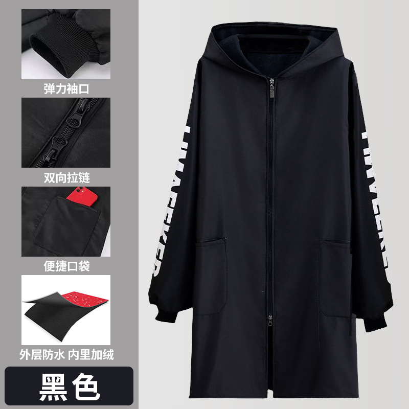 Añadir vello engrosado otoño invierno ropa de cocina casera impermeable a prueba de aceite a prueba de viento calentamiento delantal de cocina ropa de trabajo