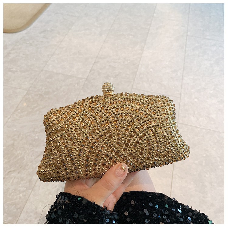 Bolsa de cena de moda transfronteriza de dama brillante diamante de alto nivel bolso de fiesta de lujo ligero bolso de mano elegante