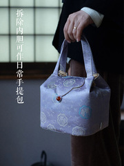 精緻茶事包茶具收納包棉麻布袋加厚夾棉手提布包茶器便攜旅行包