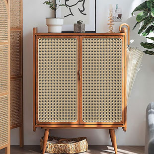 Simulated Rattan Stickers Dormitory Renovation Desktop Wall Wardrobe Decoration Pvc Waterproof Self-Adhesive Wallpaper
