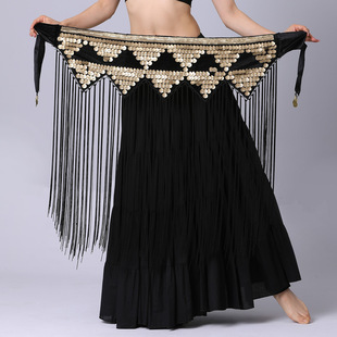 Belly Dance Waist Chain Hip Scarf for Beginners Sequined Tassel Oriental Dance Waist Scarf Indian Dance Performance Belt