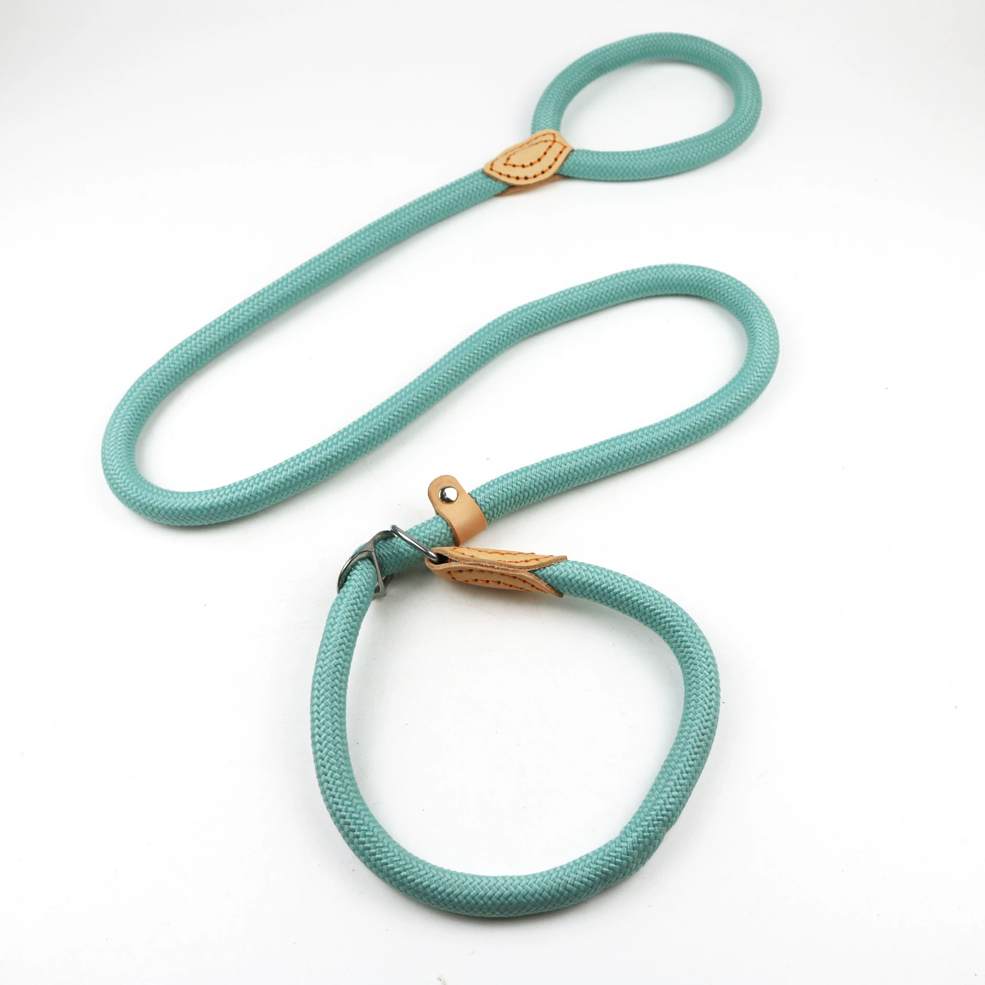 Взрывобезопасный интегрированный поводок из П-образного каната, тренировочный поводок из П-образного каната для крупных собак, ручная прошивка, утолщенная кожаная П-образная веревка для питомцев.