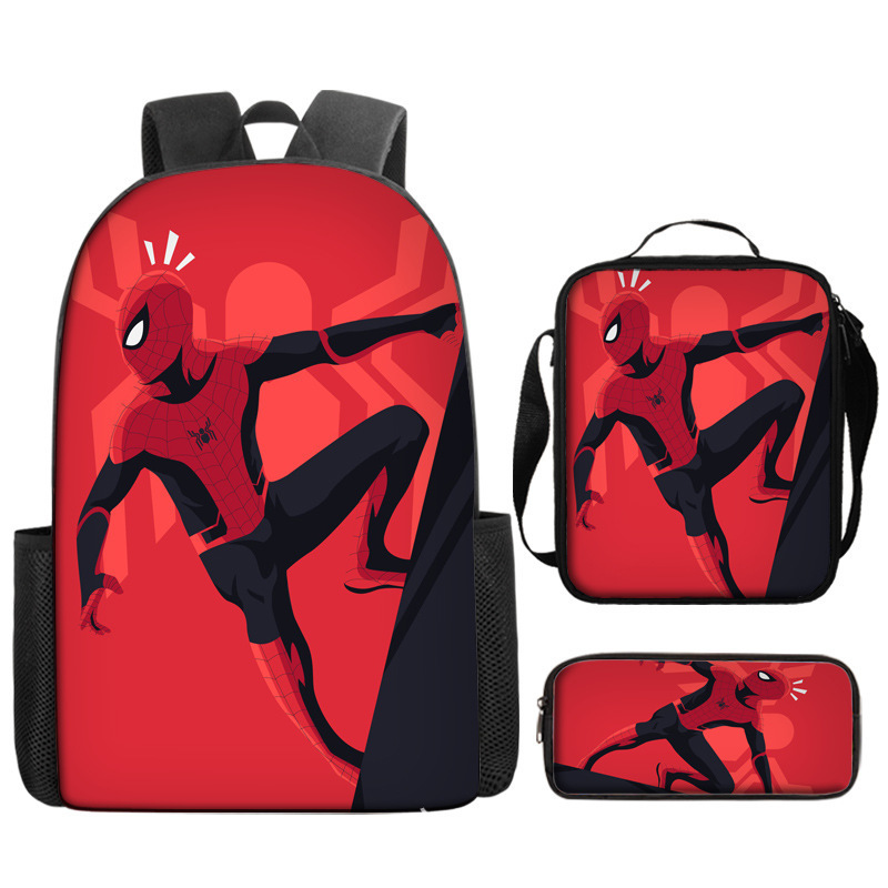Cross-border nuevo Marvel Spider-Man mochila de estudiantes de primaria y secundaria mochila de dibujos animados de gran capacidad mochila de almuerzo