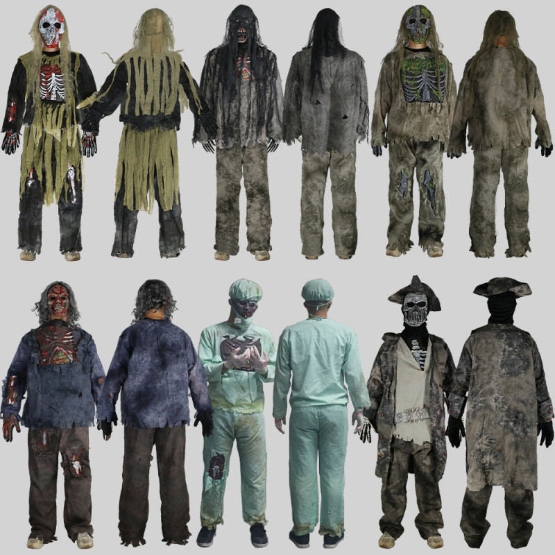 Zombie Horror Costume Series Masquerade Haunted House Props Halloween Escape Room Props