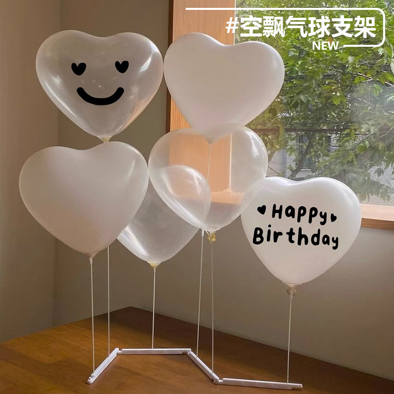 Wedding room balloon decoration foldable bracket simulation air floating balloon wedding scene decoration fiber rod column
