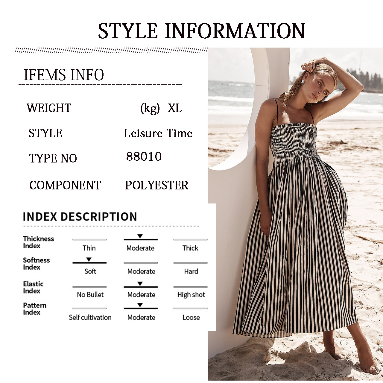 Women's Strap Dress Streetwear Strap Printing Sleeveless Stripe Midi Dress Holiday Daily display picture 1