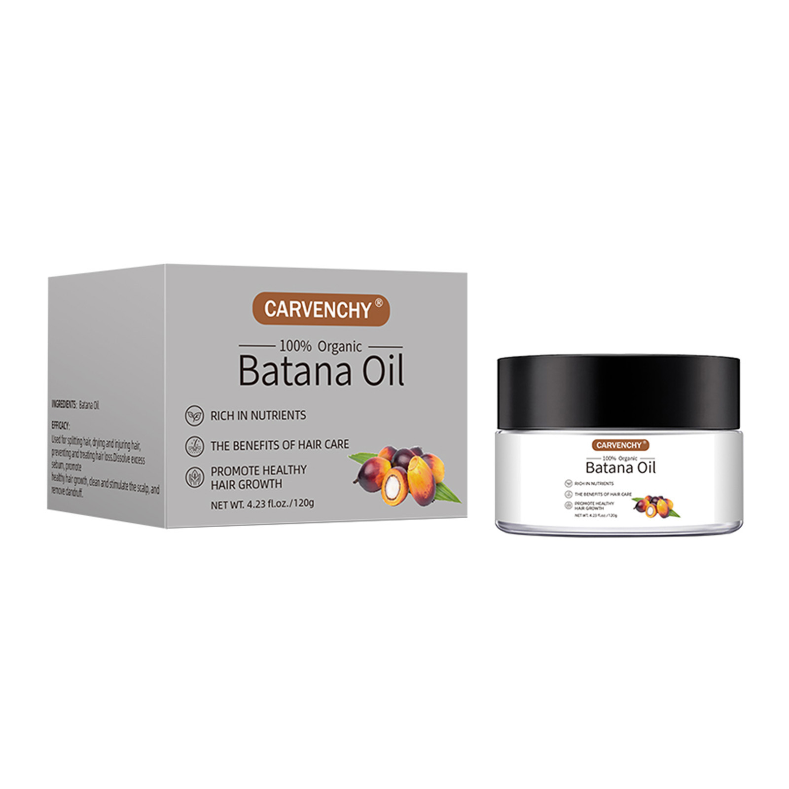 Fuente transfronteriza, aceite de batana orgánico, cuidado del cabello, reparación de cabello dañado, humectación, crema de batana pura.