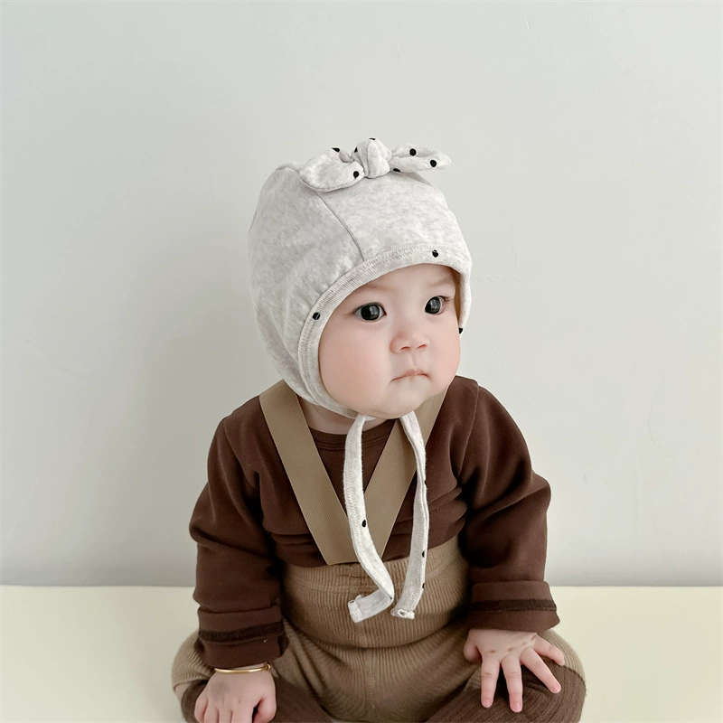 Children's autumn cute hat girl's with bow, Korean style
