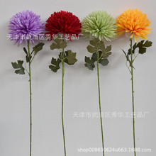 乒乓菊 仿真厂家批发单支大球菊绣球仿真花蒲公英假花家居装饰花
