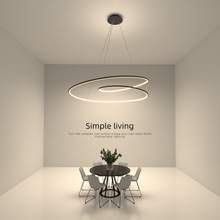 极简客厅吊灯主灯现代简约大气圆环形餐厅灯卧室灯2021年新款灯具
