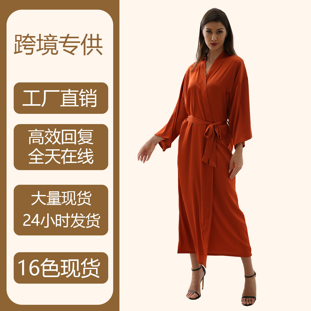 인기 웨딩 가운, 신부용 새벽 가운, 새틴 롱 가운, 결혼식, 신부 들러리 파티 가운, 실크 느낌 메이크업 가운