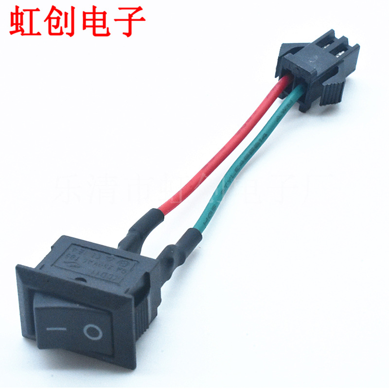 船型开关+线材 焊线加工 线束加工 按钮开关+线材 12V-250V+线材