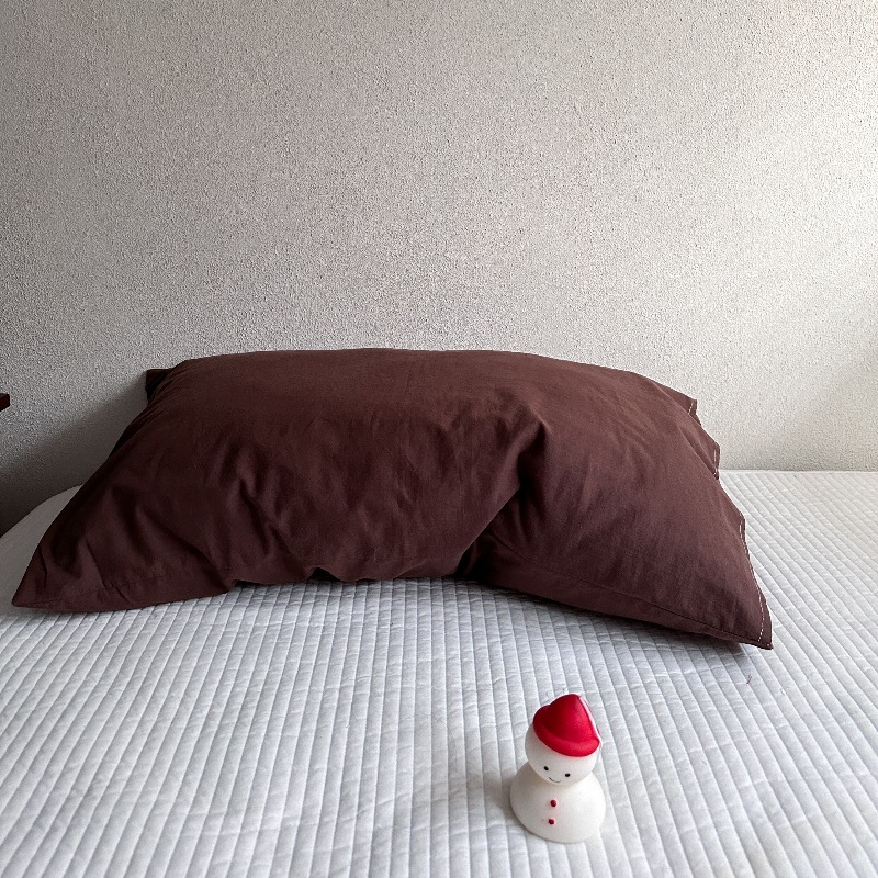 Ins風単品純綿枕カバー格子純色と封筒式枕カバー48*74単品枕芯内胆カバー