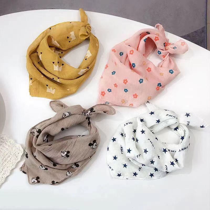 new pattern baby scarf spring and autumn Boy Kerchief Cartoon lovely baby Scarf princess Cotton and hemp children scarf