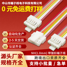 NH1.0MM间距2-15P小间距带扣带锁接线端子线束连接线电子加工定制