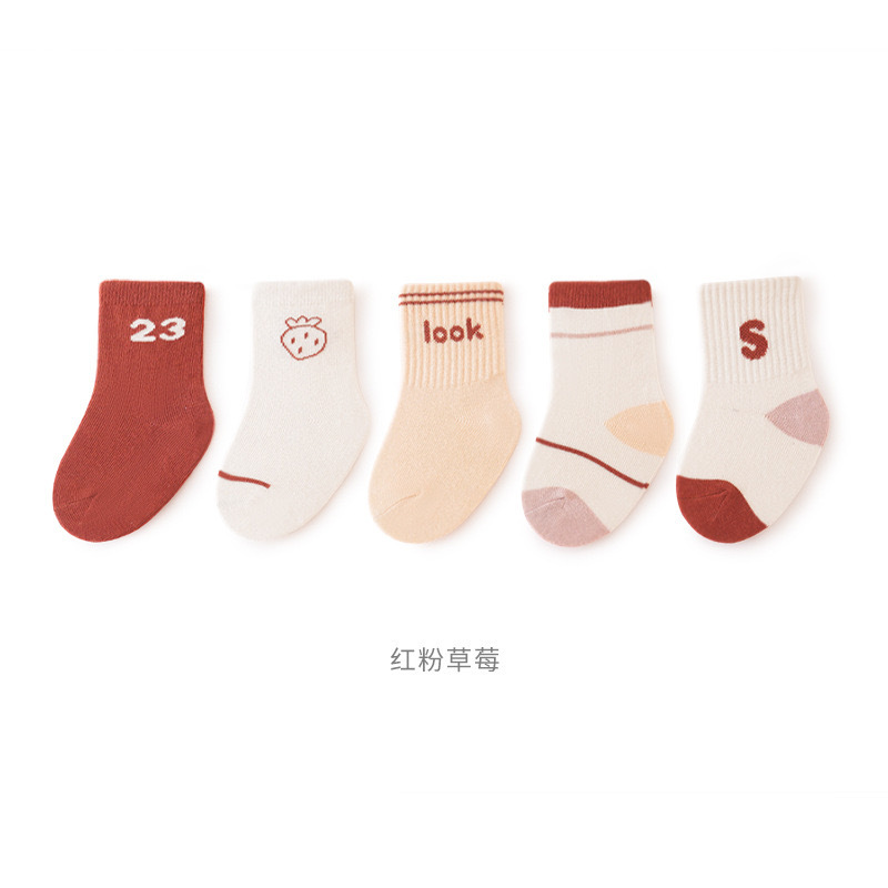 Zhuji calcetines para niños primavera y otoño invierno calcetines de algodón sólido para niños y niñas calcetines para bebés recién nacidos al por mayor