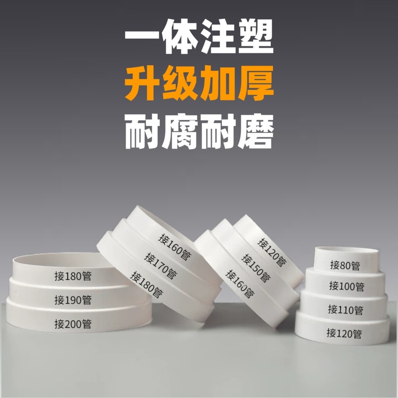レンジフード排煙管変径リング140-180変径塔多用80-200変換サイズプラスチック家庭用|undefined