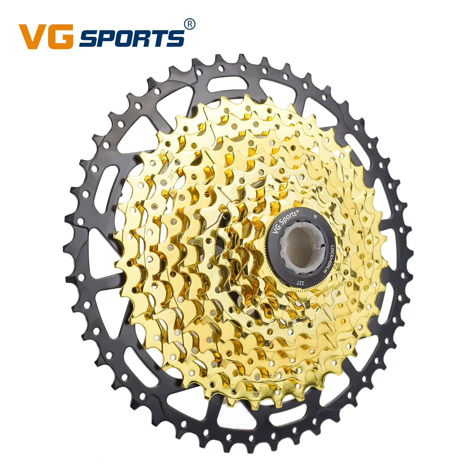 VG Sports Mountain Golden 8/9/10/11/12 Speed Freewheel Cassette Split Lightweight Aluminum Bracket Lubrication 