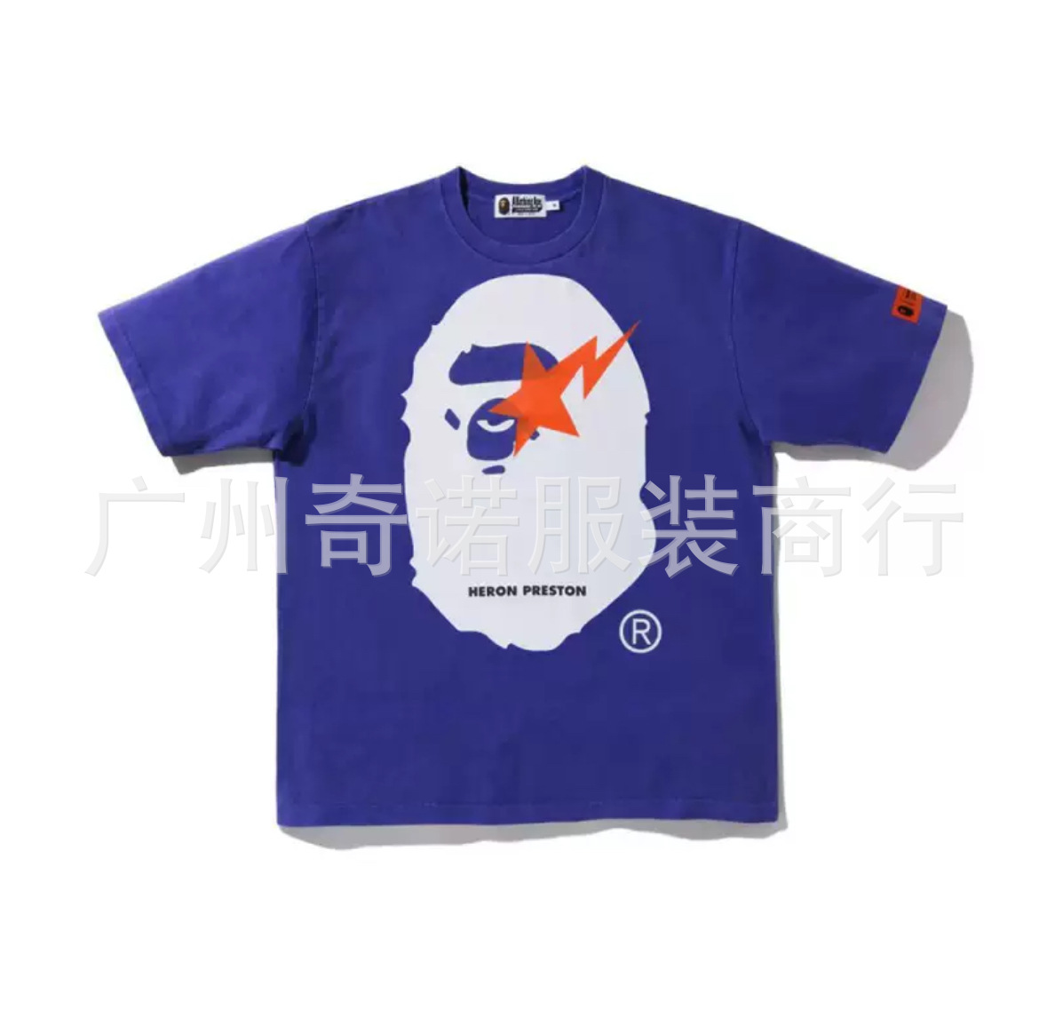 BAPE t吸い2024SS夏猿の頭の小さい猿の迷彩の男女の同じタイプの半袖の丸首のtシャツの男