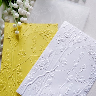 3D Plastic Embossing Mold Texture Clip Branch Bud Embossing Template Embossing Board Embossing Folder