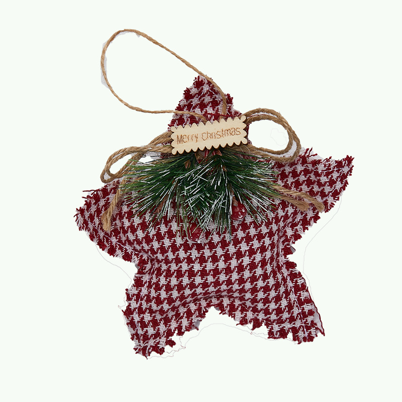 15cm árbol de Navidad de pentacos tela decoración colgante árbol de Navidad colgante colgante pin pin colgante