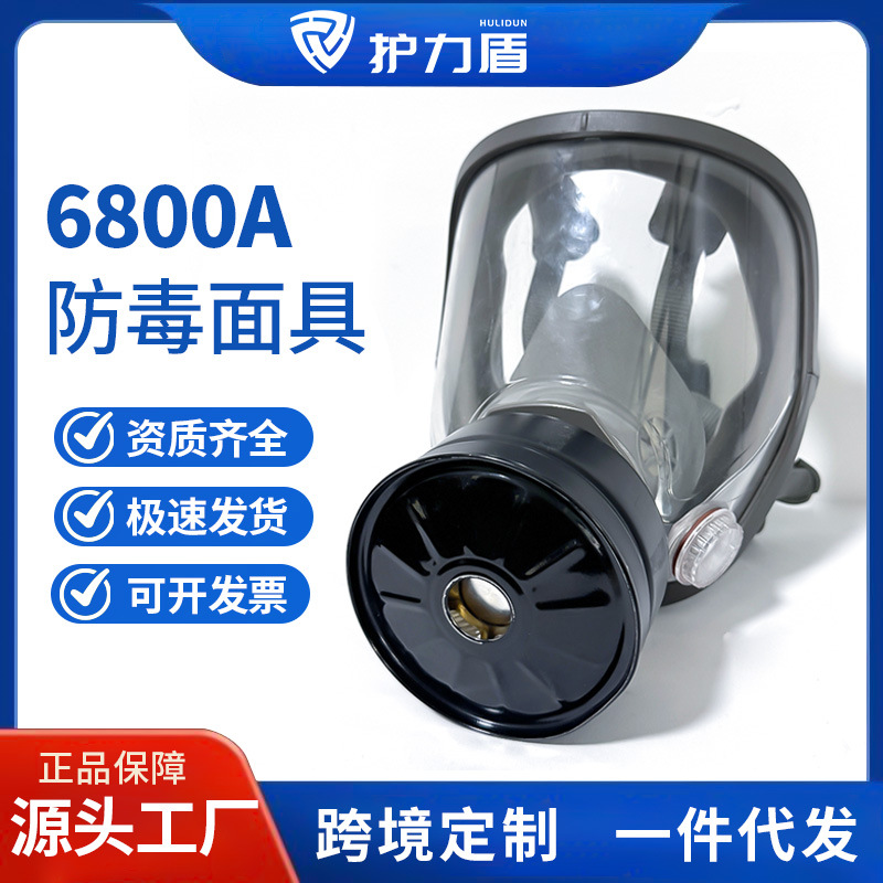 6800A防毒面具防灰尘喷漆专用氨气化工甲醛防护消防大视野全面罩