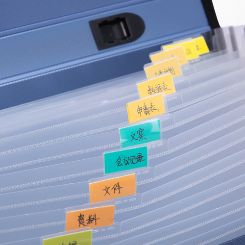 Deli organ bag 5556 A4 portable file bag business bag briefcase 13 grid data storage bag wholesale