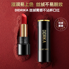 口红哑光丝绒雾面保湿滋润不沾杯不掉色酵色豆沙色跨境大牌化妆品
