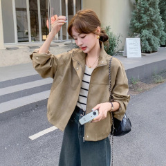 冲锋衣外套女2025新款秋季美式复古短款小个子夹克上衣洋气棒球服