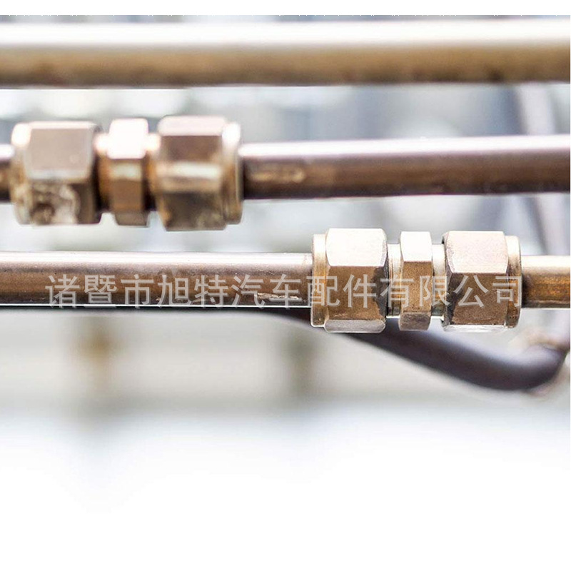 1-piece connector yellow steel connector brake line compression joint alliance suitable for 3/16 inch OD pipe factory