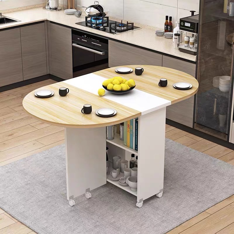 타원형(화이트 캐비닛+라이트 월넛 컬러)