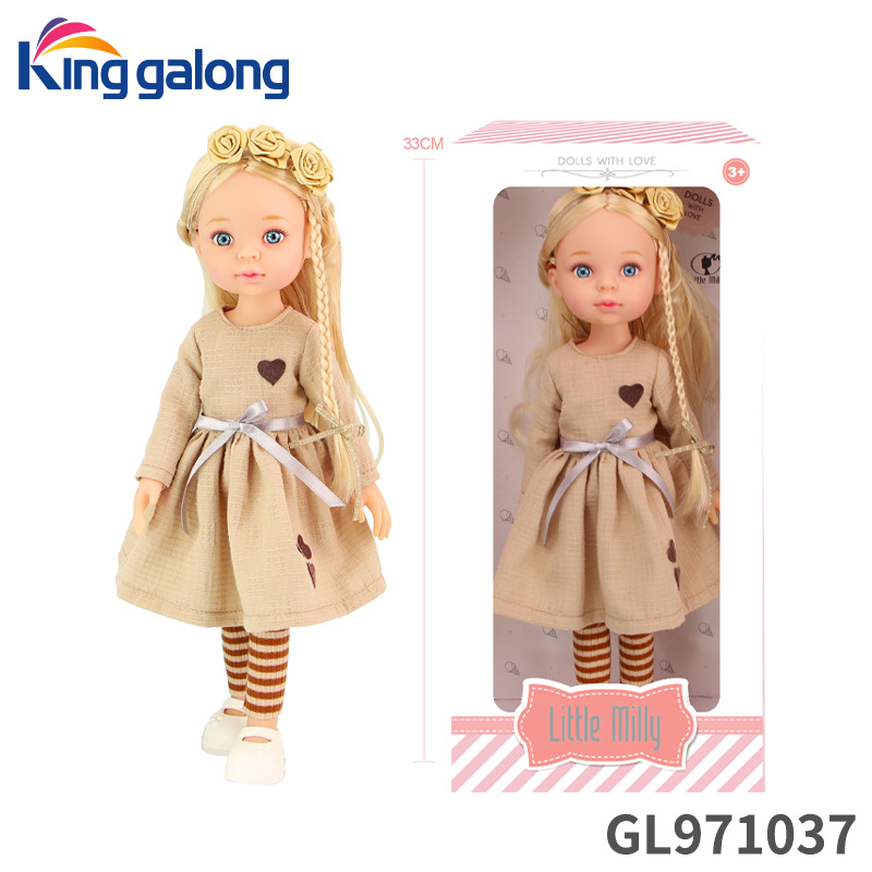Wholesale 14 inch full vinyl fashion doll gift box set girls doll simulation children princess gift toys