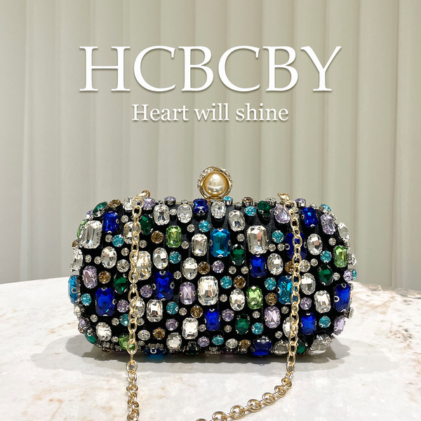 Golden fashionable elegant small clutch bag